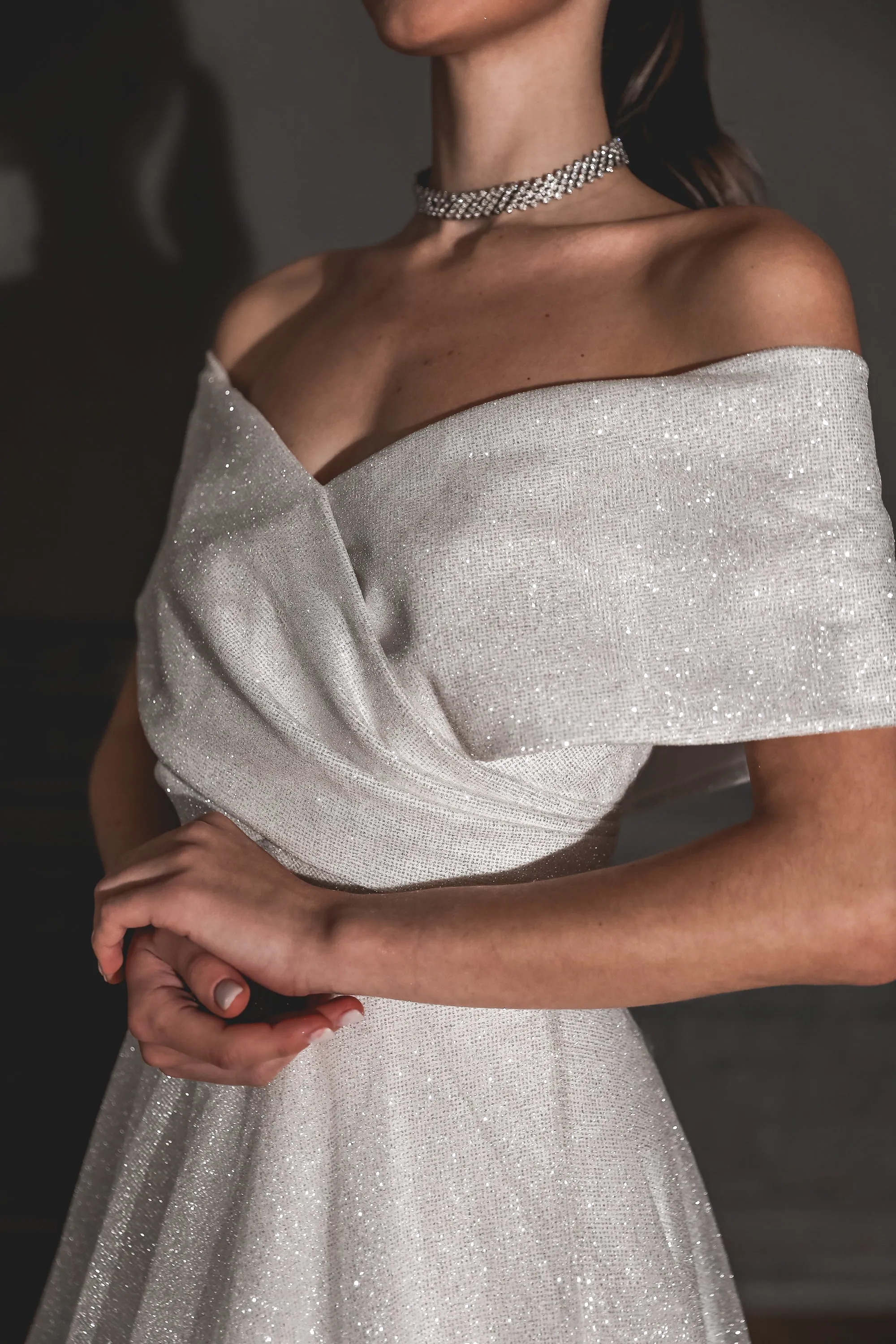 Shimmering Off-the-Shoulder Wedding Dress Melanie sold by Olivia Bottega product image thumbnail 2