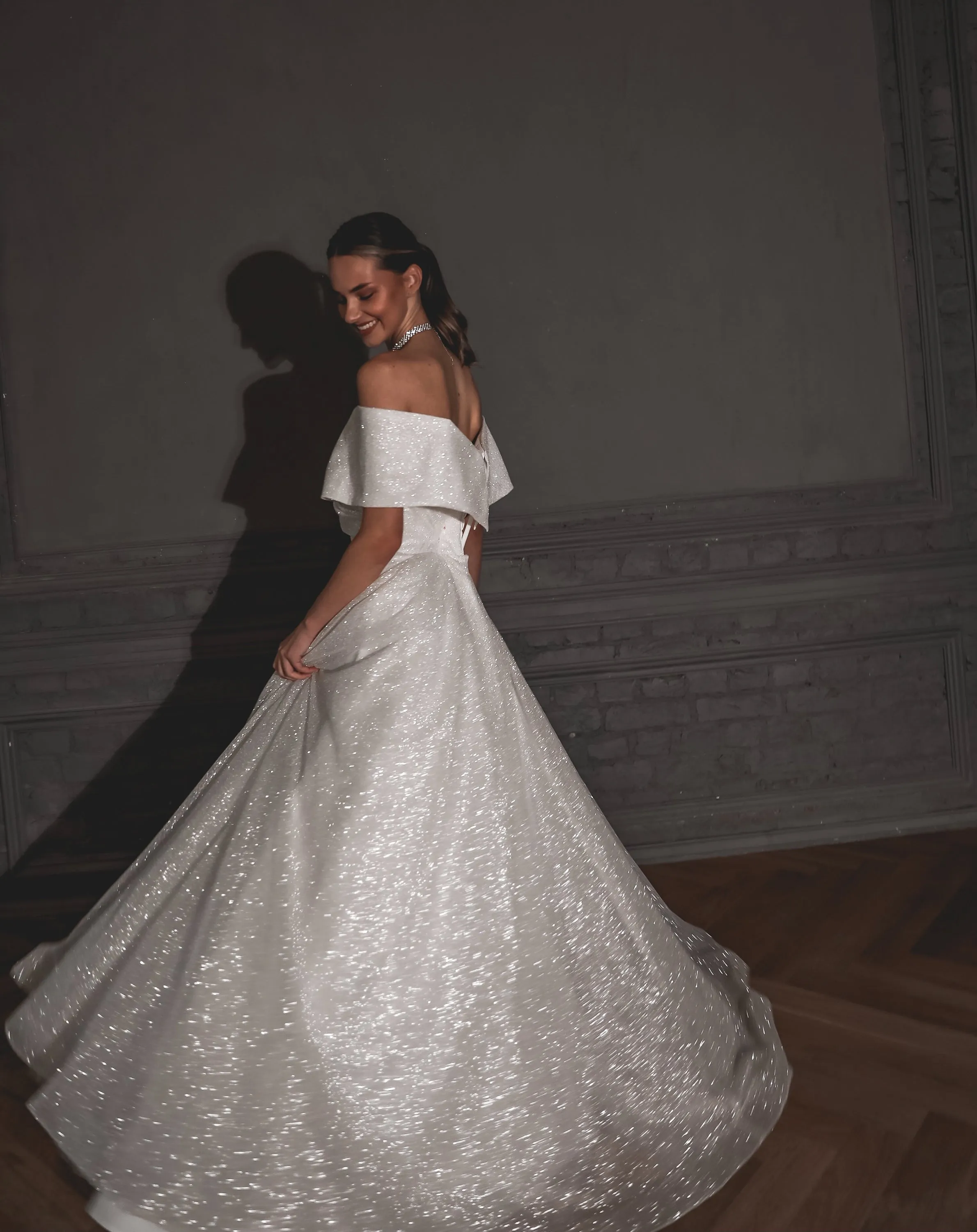 Shimmering Off-the-Shoulder Wedding Dress Melanie sold by Olivia Bottega product image thumbnail 3