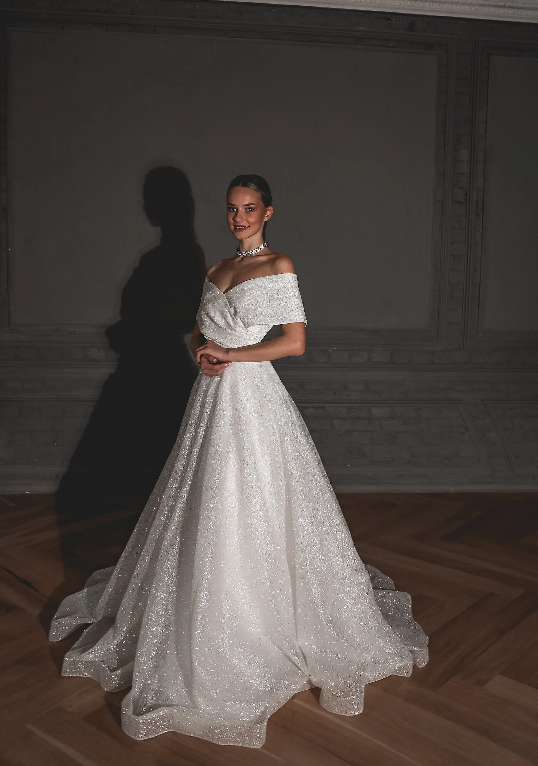 Shimmering Off-the-Shoulder Wedding Dress Melanie sold by Olivia Bottega product image thumbnail 5