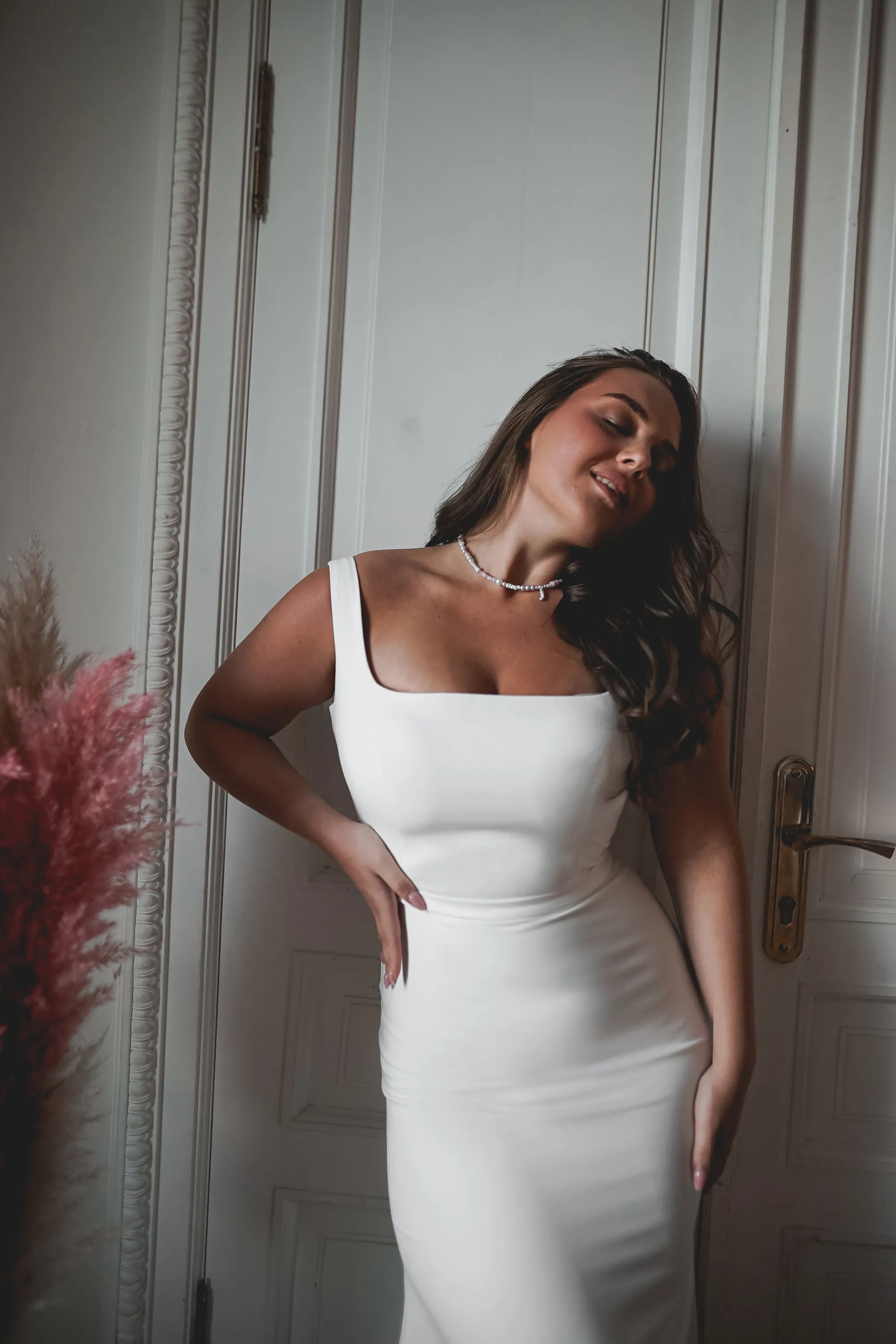 Plus Size Crepe Wedding Dress Jessica sold by Olivia Bottega product image thumbnail 2