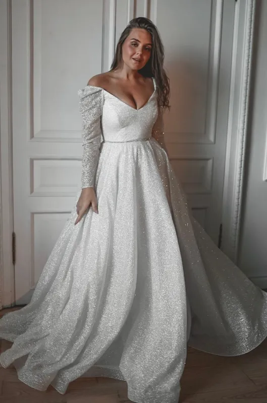 Plus Size Sparkly Wedding Dress Miranda sold by Olivia Bottega