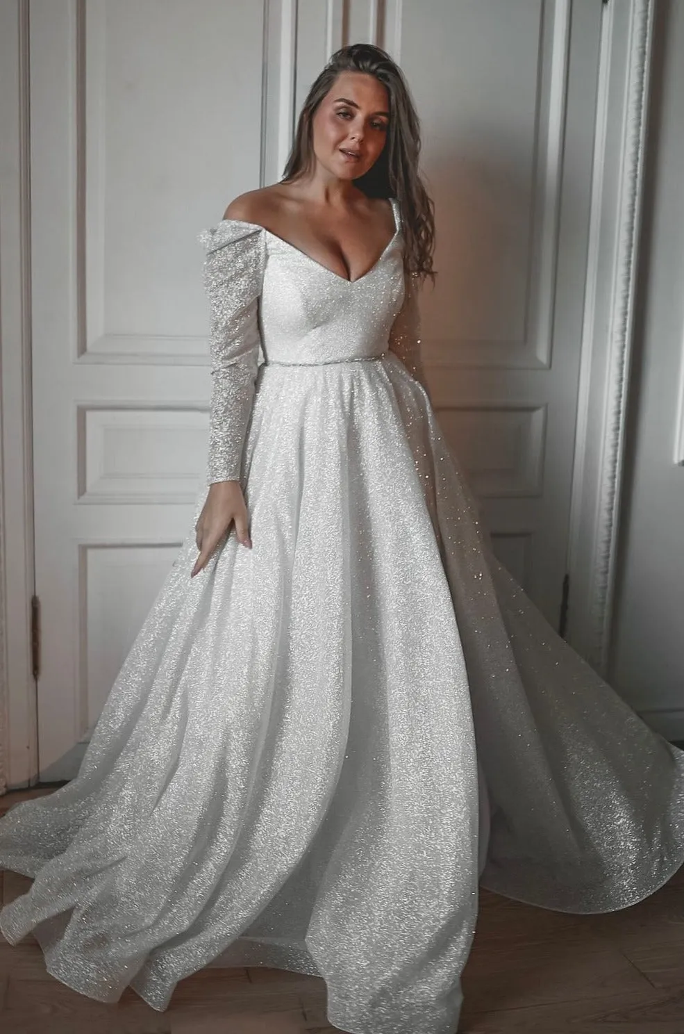 Plus Size Sparkly Wedding Dress Miranda sold by Olivia Bottega