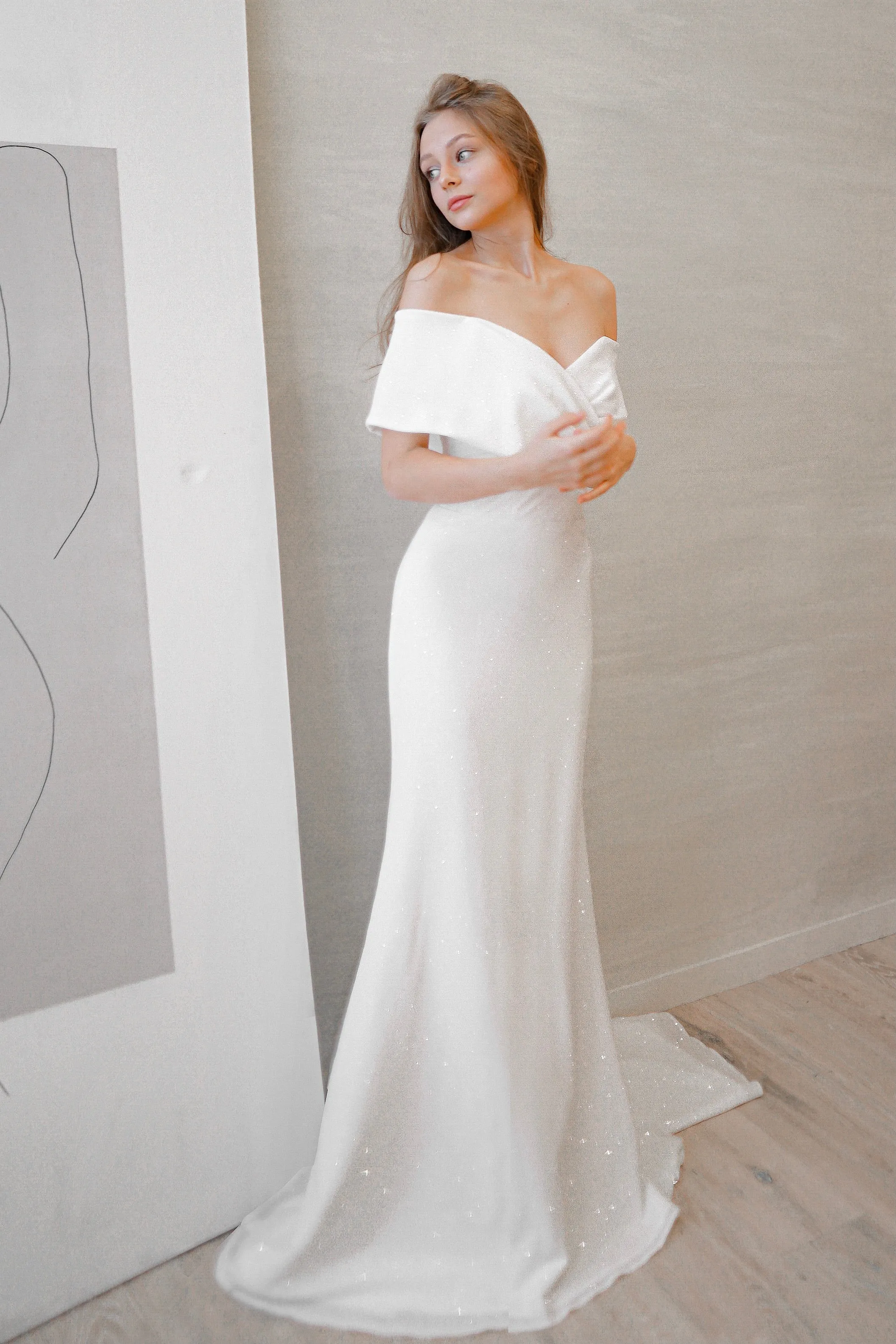 Sparkly Sheath Wedding Dress Jolie sold by Olivia Bottega