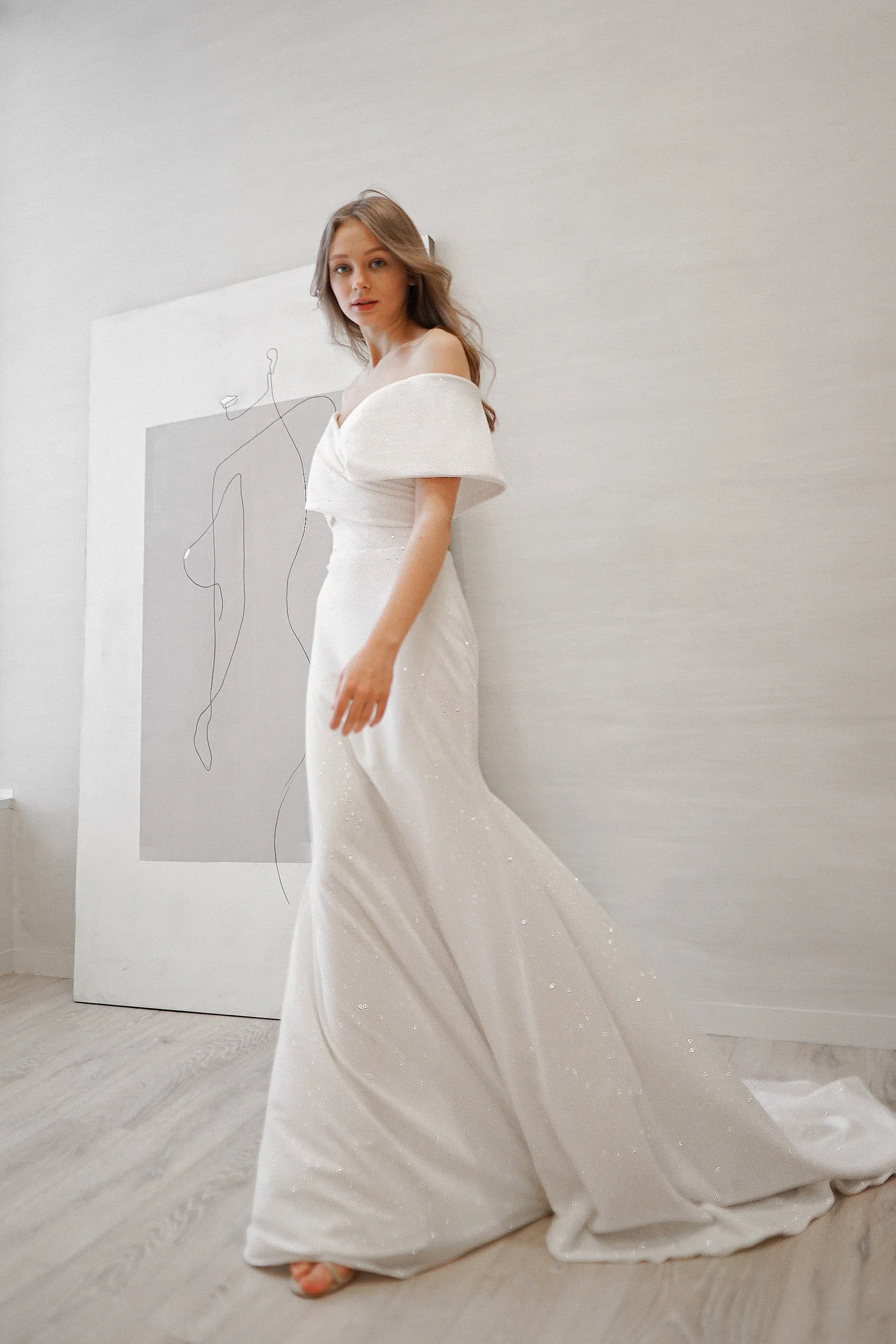 Sparkly Sheath Wedding Dress Jolie sold by Olivia Bottega product image thumbnail 4