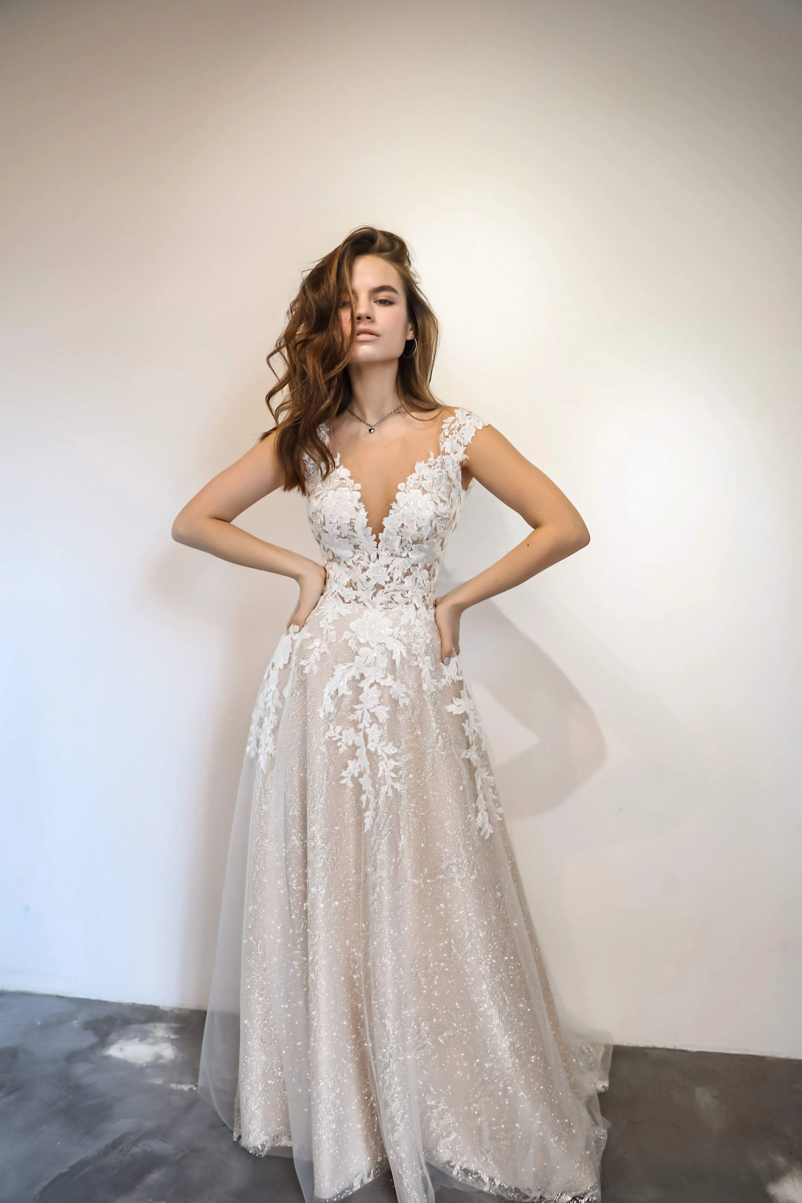 Light Ivory Floral Lace Wedding Dress Enn sold by Olivia Bottega product image thumbnail 5