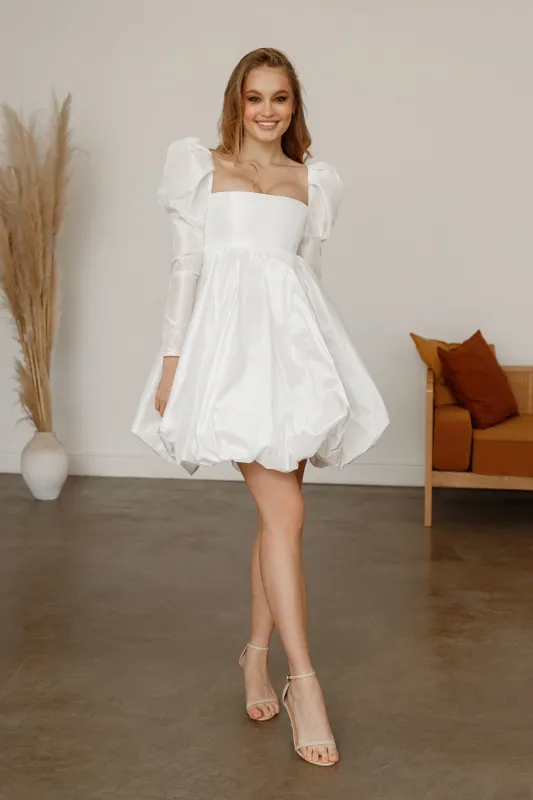 Short Taffeta Wedding Dress Mariell sold by Olivia Bottega