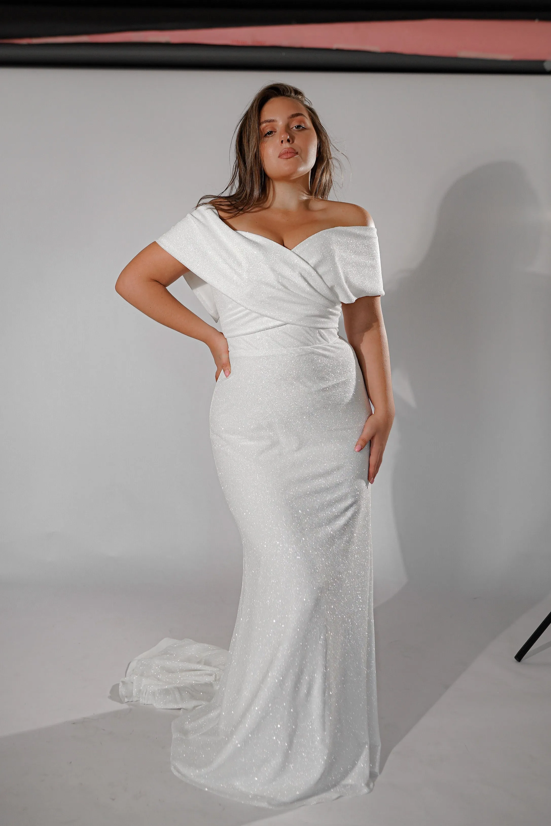 Plus Size Sparkly Sheath Wedding Dress Jolie sold by Olivia Bottega