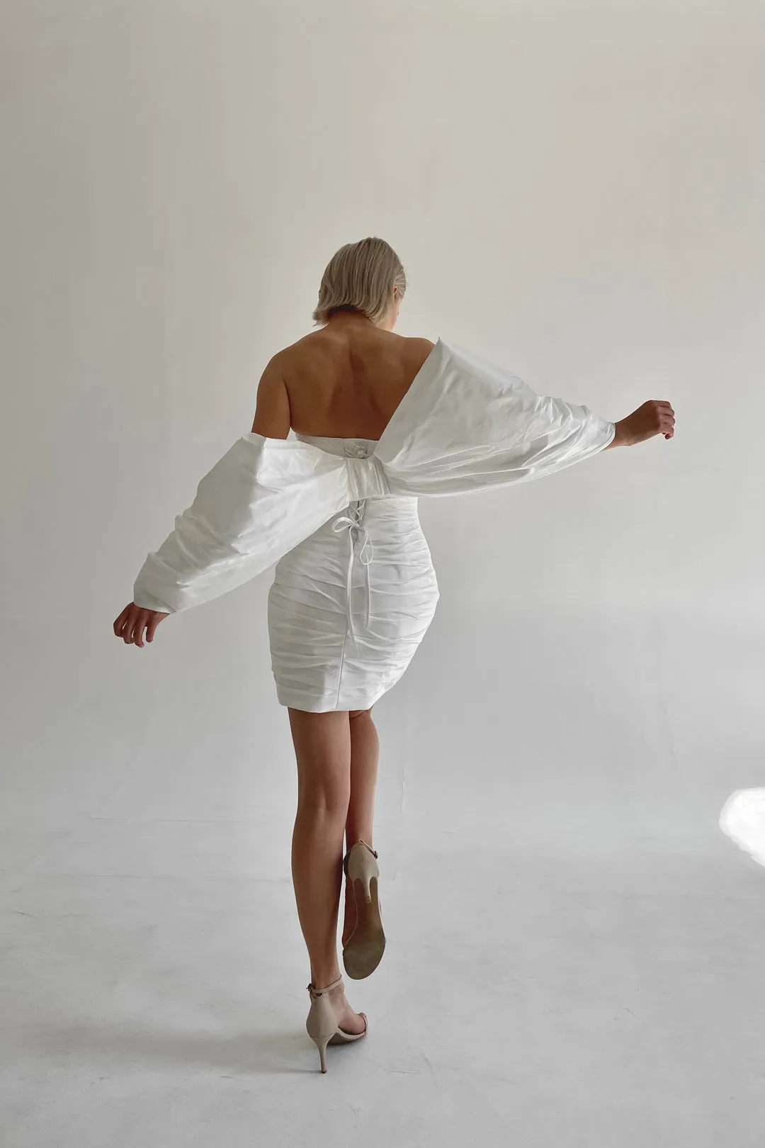 Taffeta Sleeves-Bow “Anneli” sold by Olivia Bottega product image thumbnail 3