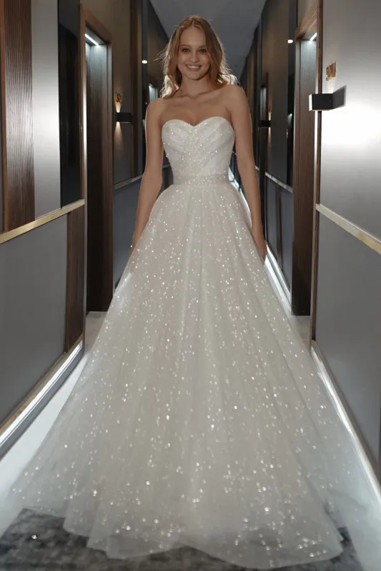 Sparkle Sleeveless Wedding Dress Kerstin sold by Olivia Bottega