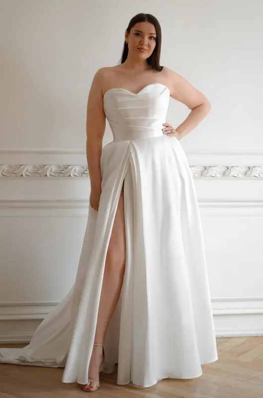 Plus Size Mikado Wedding Dress Chloe sold by Olivia Bottega