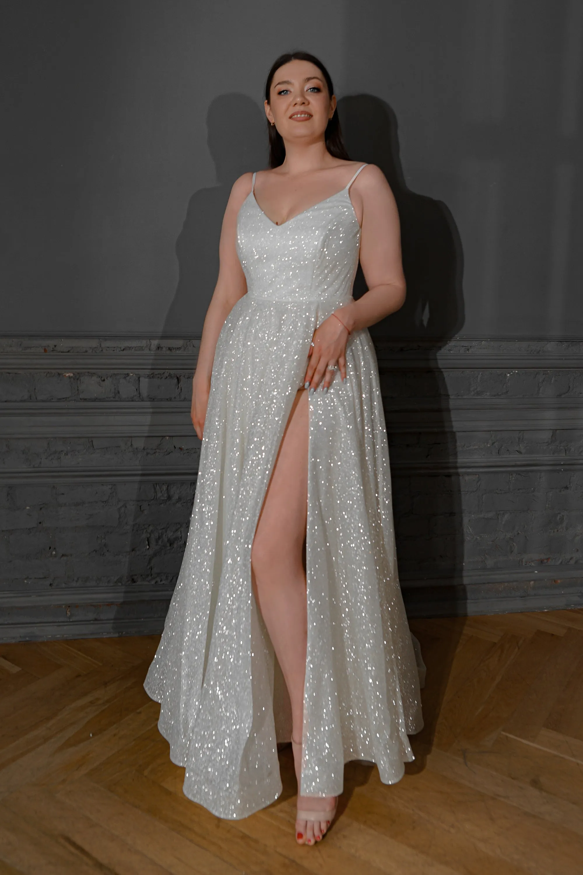 Plus Size Shiny Wedding Dress Bree sold by Olivia Bottega