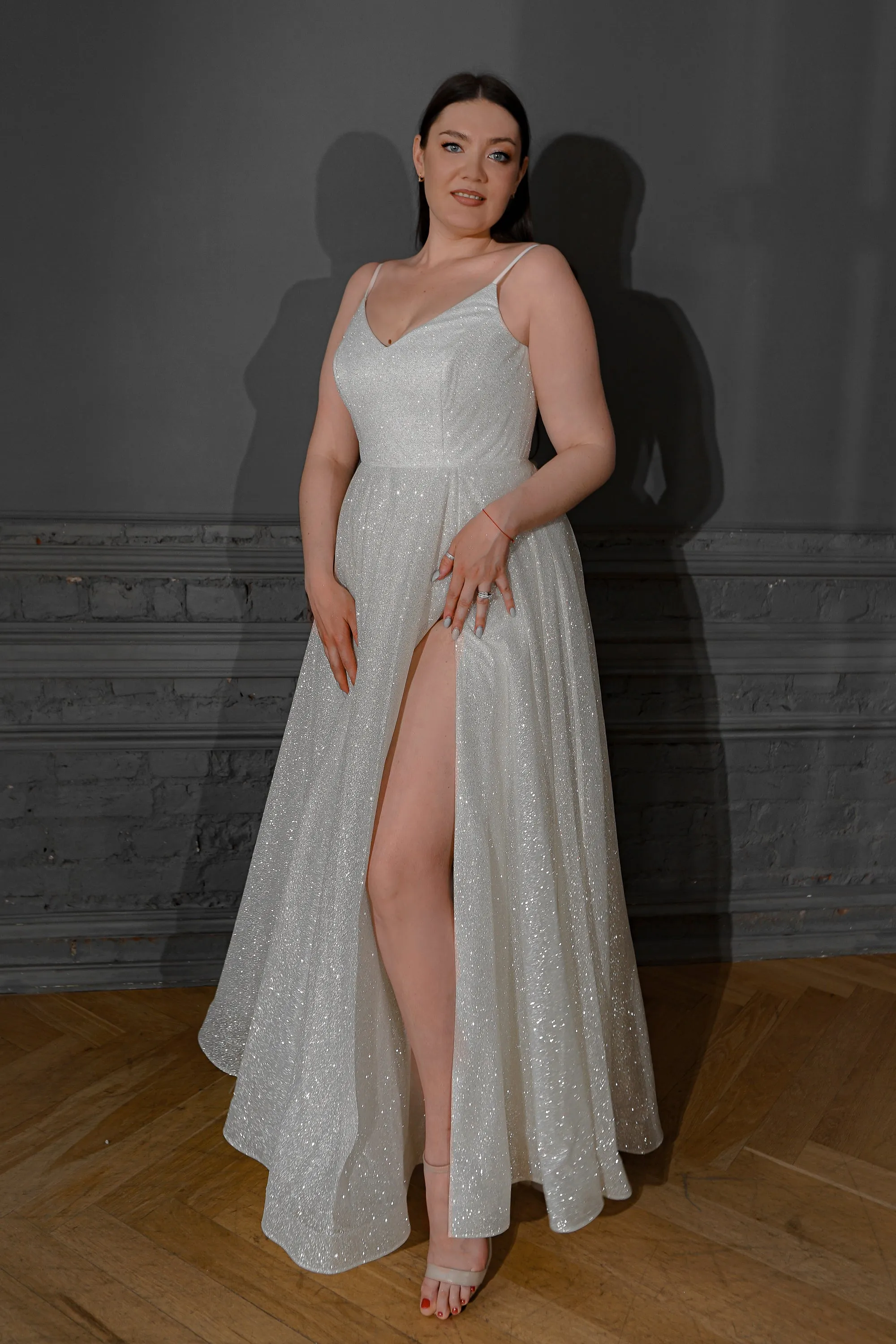 Plus Size Shiny Wedding Dress Bree sold by Olivia Bottega product image thumbnail 2