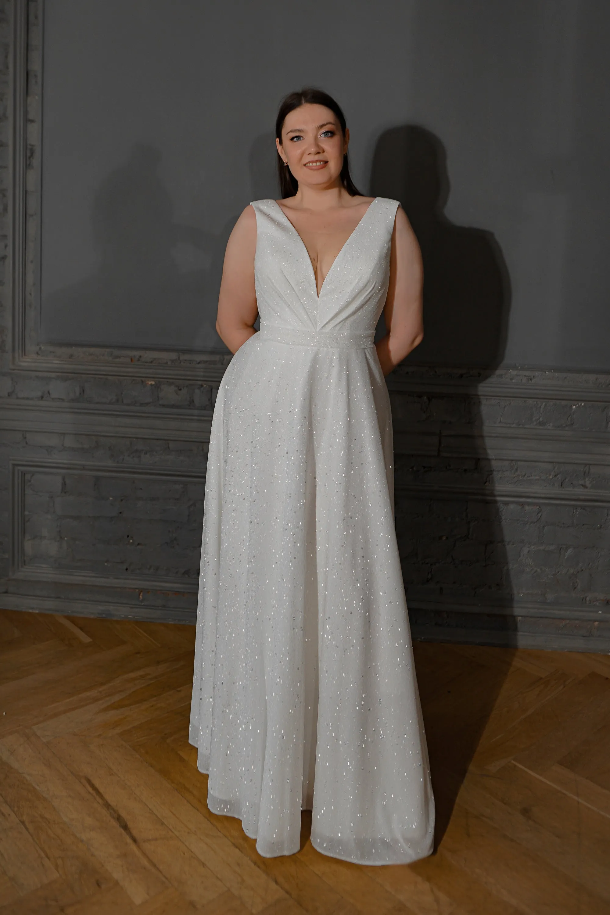 Plus Size Glitter Wedding Dress Kossy sold by Olivia Bottega product image thumbnail 2