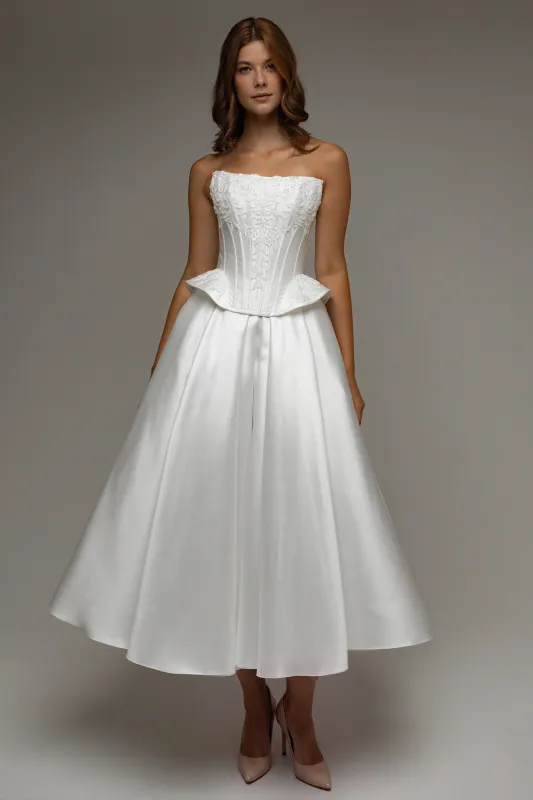 Midi Mikado Wedding Dress Elaria made by Olivia Bottega