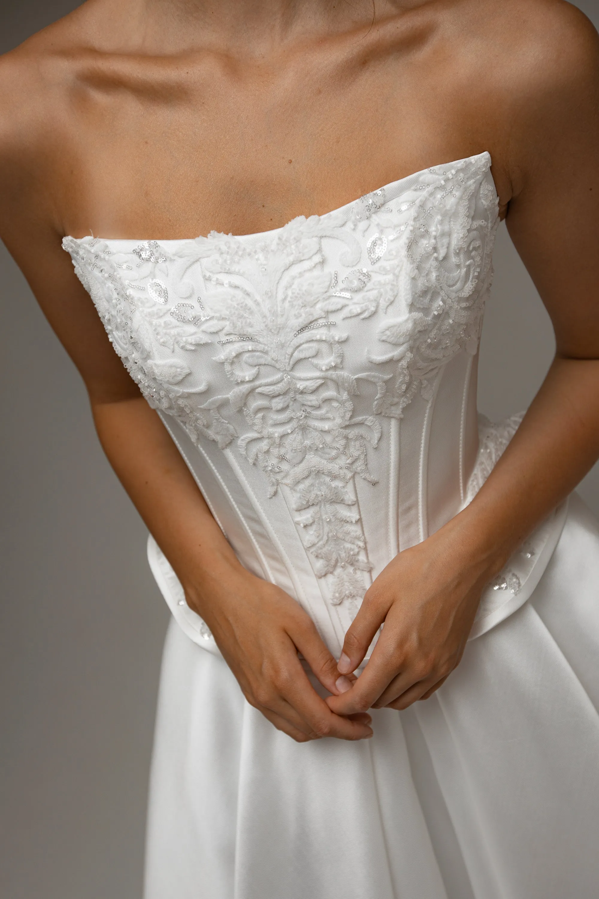 Midi Mikado Wedding Dress Elaria sold by Olivia Bottega product image thumbnail 2