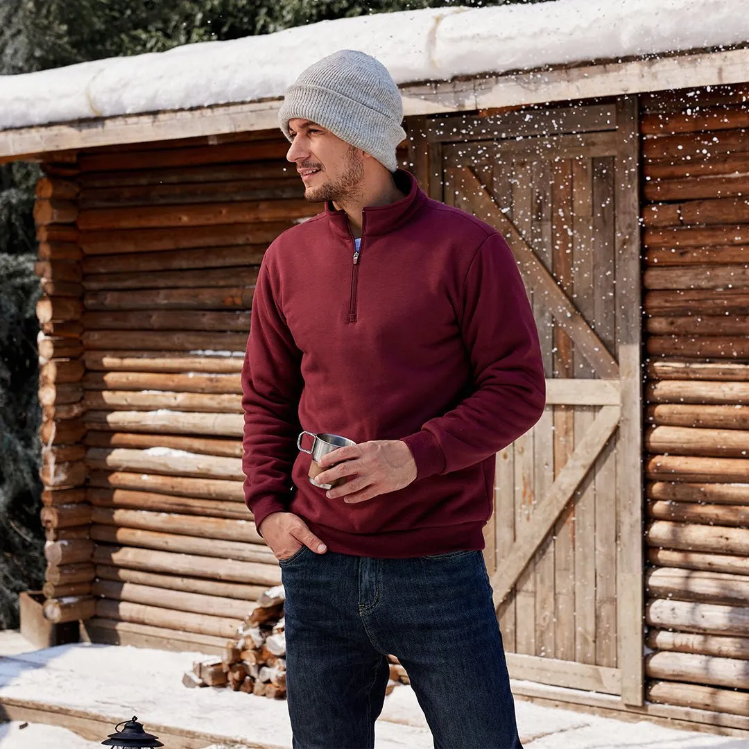 Men's Quarter Zip Fleece Pullover Warm Winter Sweatshirt sold by Tacvasen product image thumbnail 3