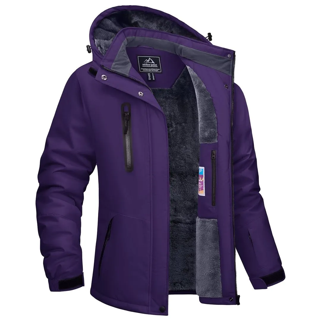 Women's Outdoor Waterproof Hooded Warm Winter Jacket sold by Tacvasen product image thumbnail 4