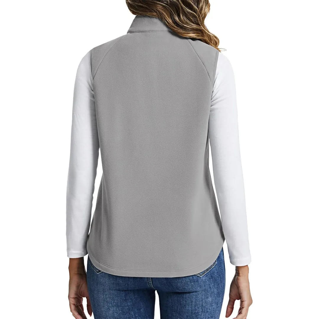 Women's Lightweight Full Zip Outerwear Warm Fleece Vest sold by Tacvasen product image thumbnail 4