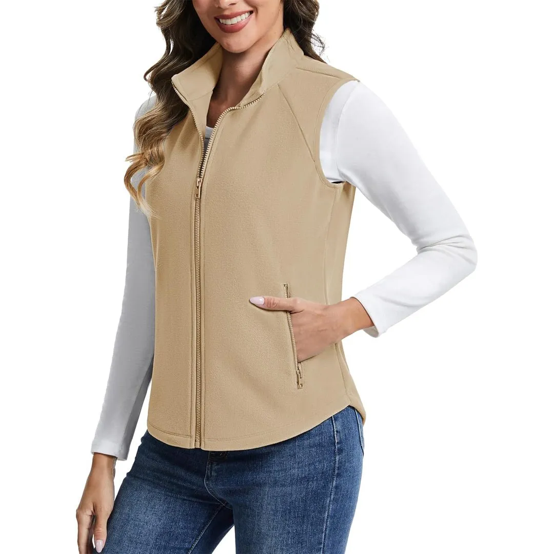 Women's Lightweight Full Zip Outerwear Warm Fleece Vest sold by Tacvasen product image thumbnail 5