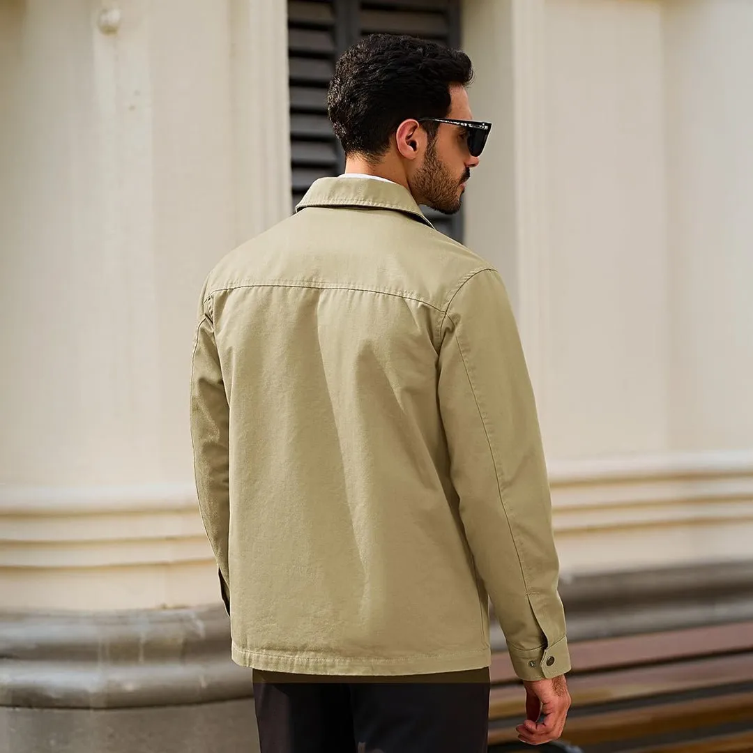 Men's Lightweight Windbreaker Jacket | 3 Pockets Cotton Coat sold by Tacvasen product image thumbnail 4