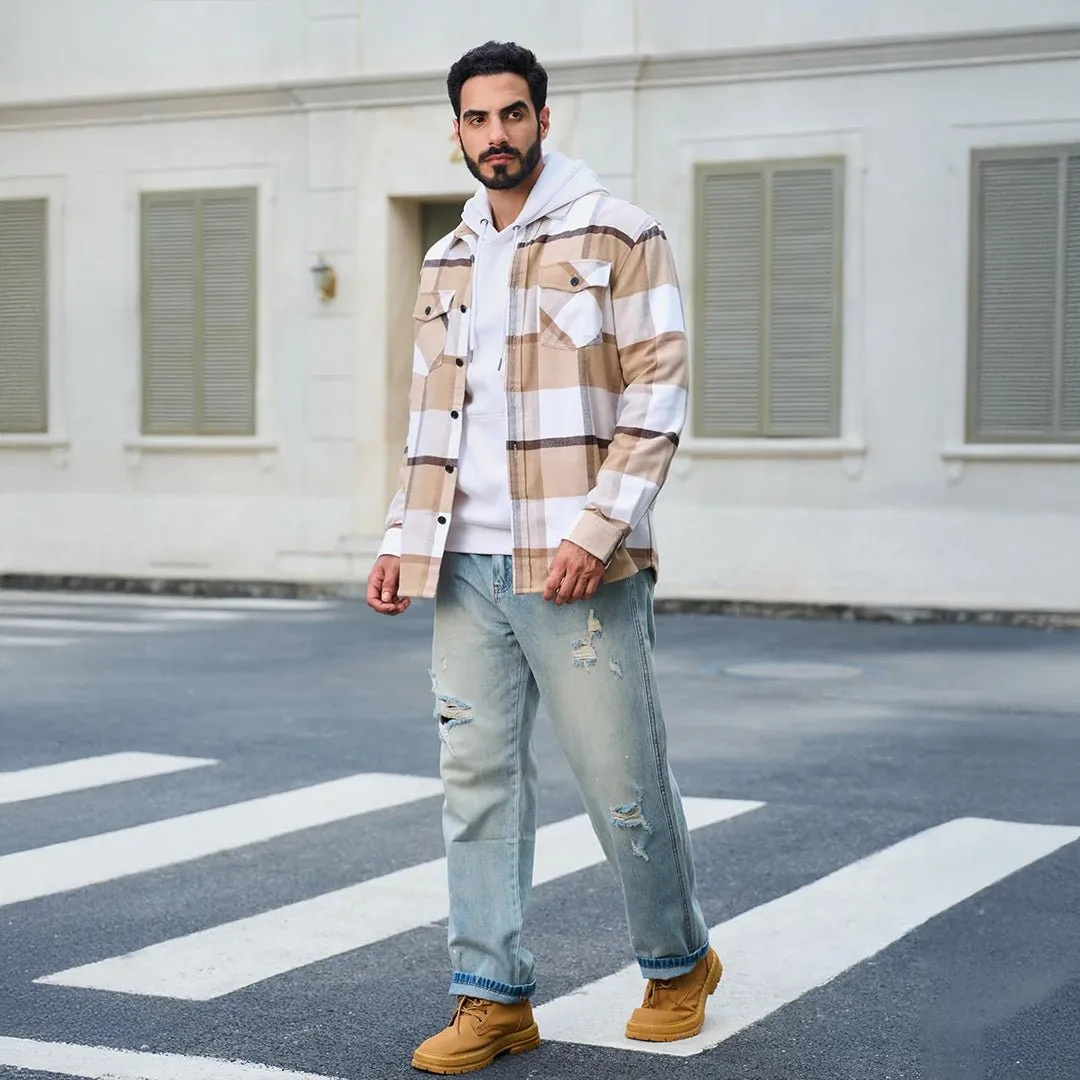 Men's Warm Brushed Fleece Button Down Casual Flannel Shirt sold by Tacvasen product image thumbnail 4