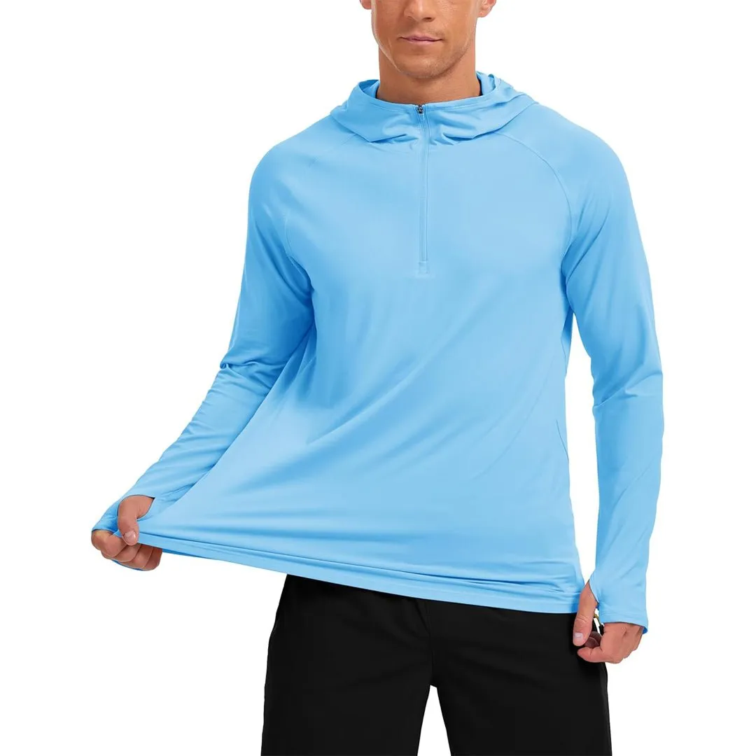 Quarter Zip UPF 50+ Sun Protection Hoodie Shirts sold by Tacvasen product image thumbnail 2
