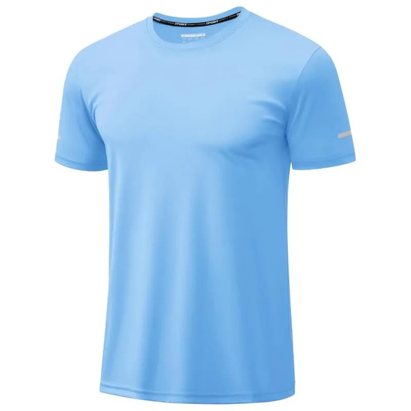 Men's UPF 50+ Shirt Short Sleeve Sweat-Wicking Tee sold by Tacvasen