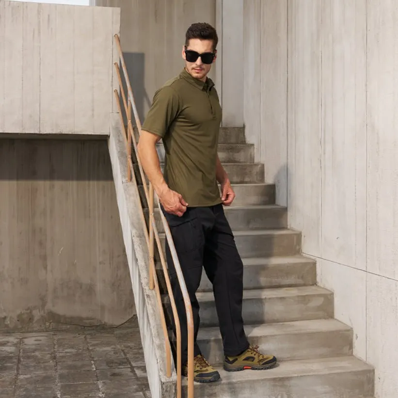 Men's Dry Fit UPF 50+ Golf Workwear Tactical Polo Shirt sold by Tacvasen product image thumbnail 4