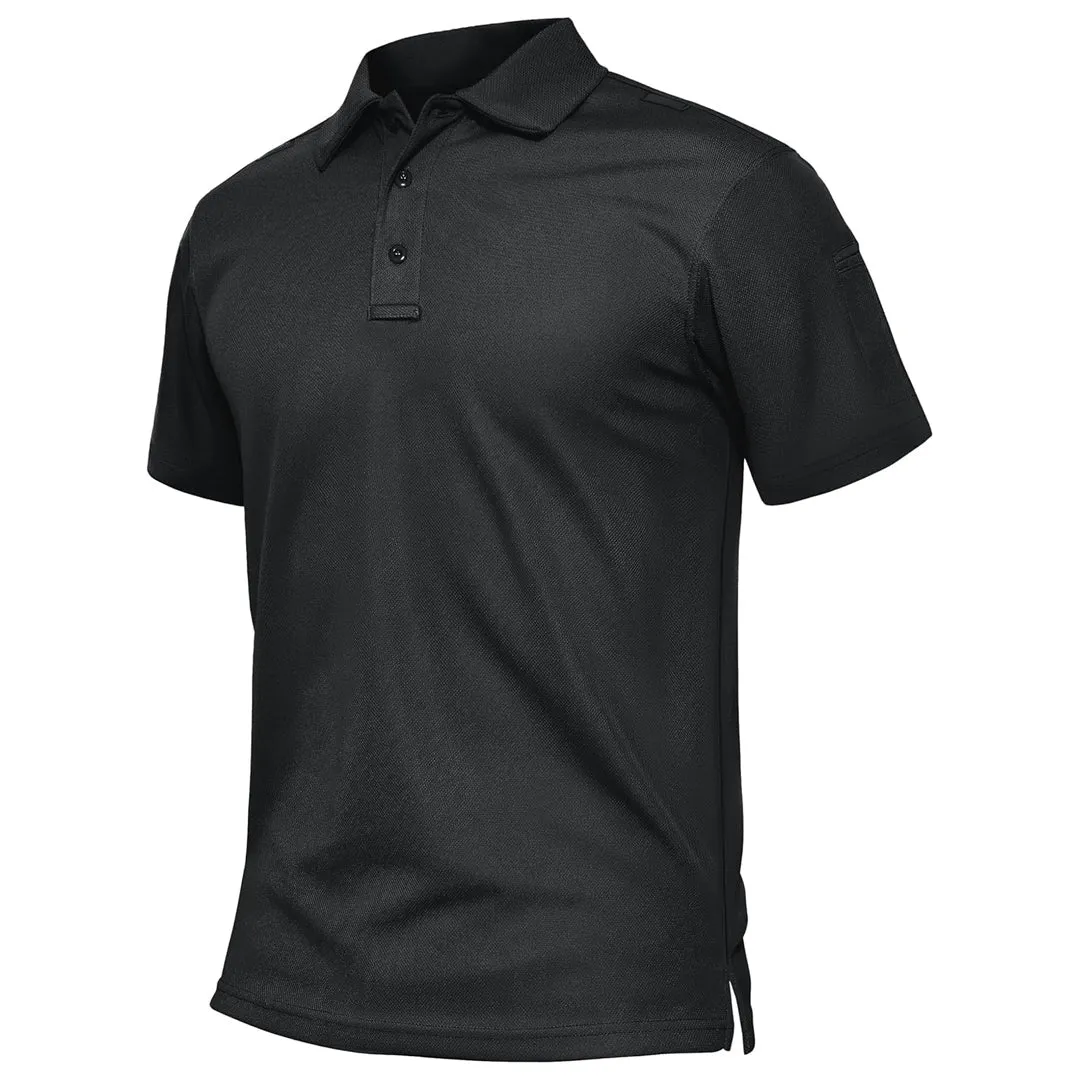 Men's Dry Fit UPF 50+ Golf Workwear Tactical Polo Shirt sold by Tacvasen product image thumbnail 5