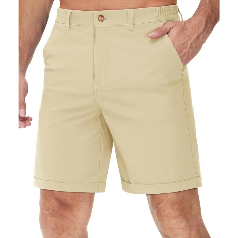 Men's Classic Stretch Chino Shorts with Pockets sold by Tacvasen