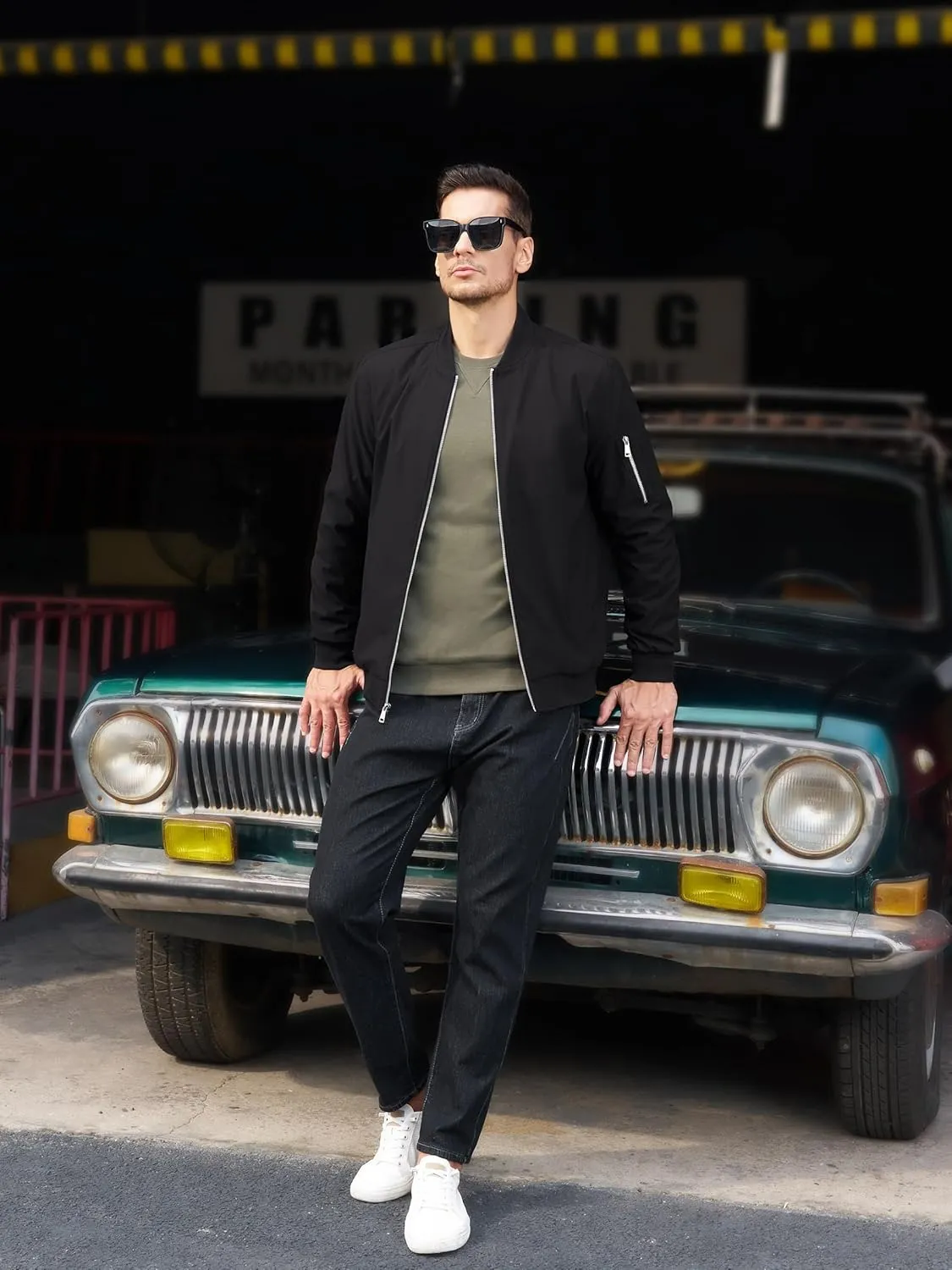 Men's Bomber Jacket Lightweight Windbreaker Plaid Lined sold by Tacvasen product image thumbnail 3