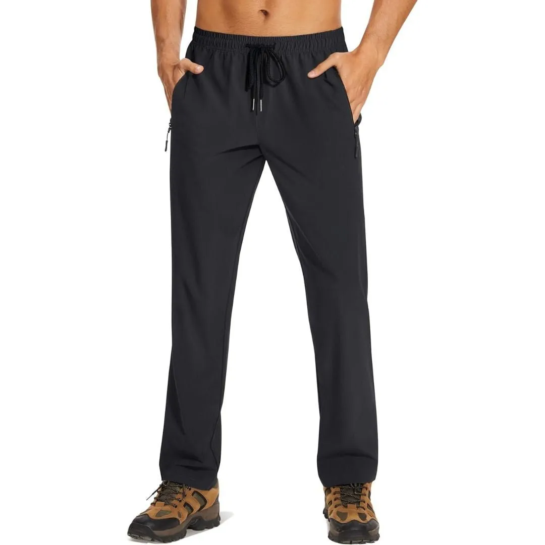Mens Casual Pants Lightweight Quick Dry Water Resistant Joggers with Pockets sold by Tacvasen