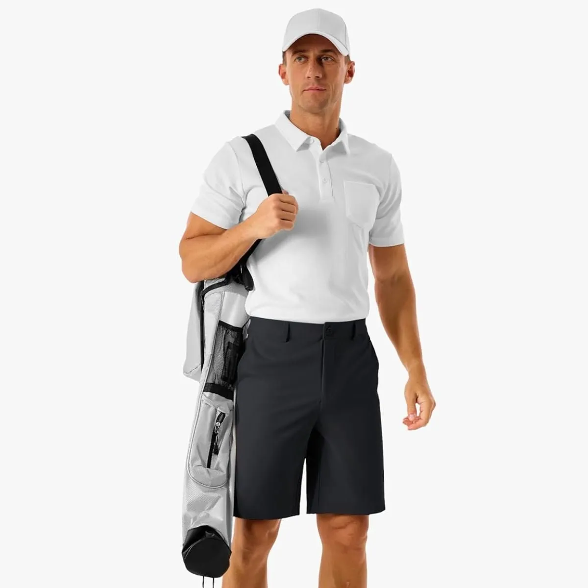 Men's Golf Quick Dry Casual Flat Front Shorts with 4 Pockets sold by Tacvasen product image thumbnail 2