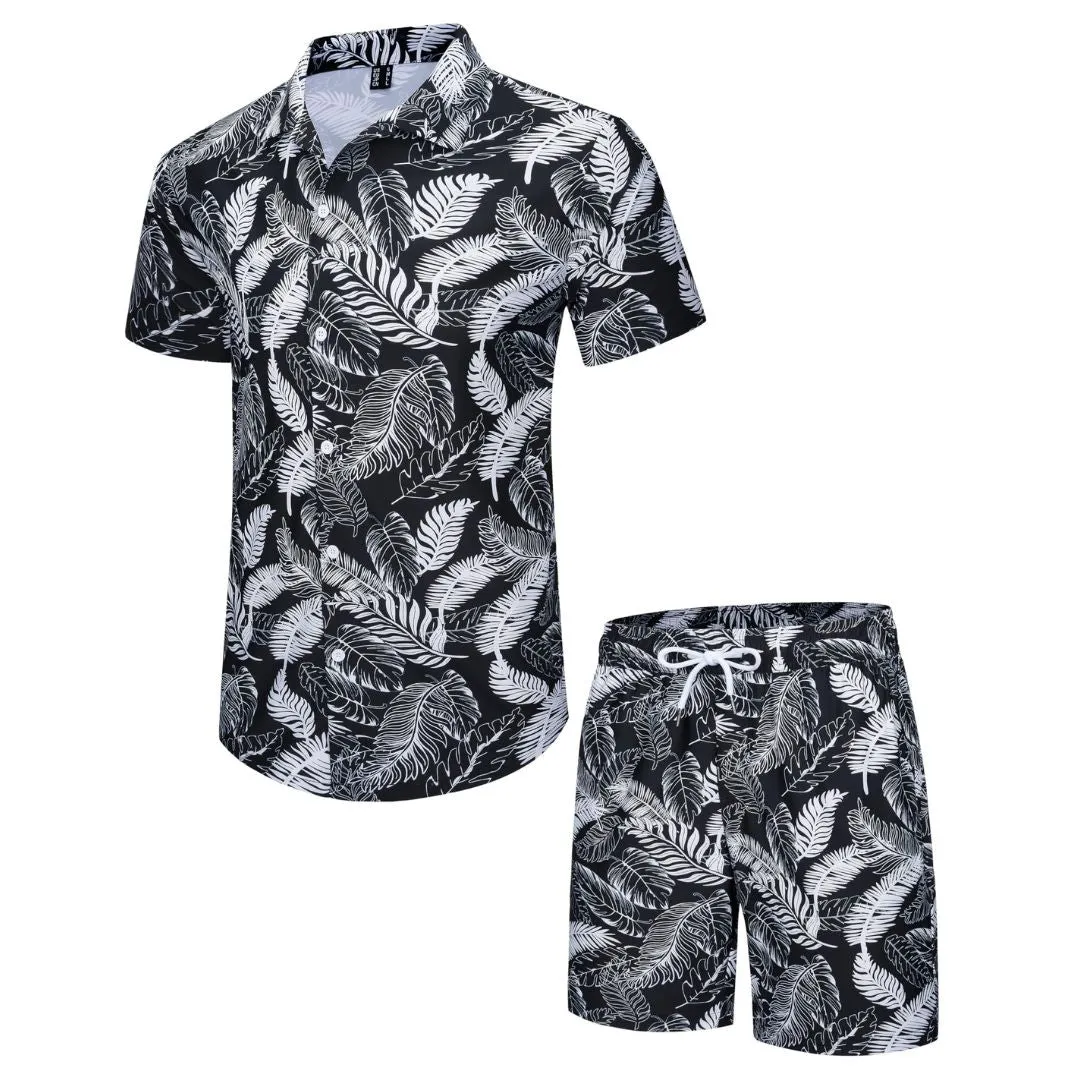 Men's Hawaiian Beach Set 2-Piece Set Summer Outfit Floral Set sold by Tacvasen product image thumbnail 2
