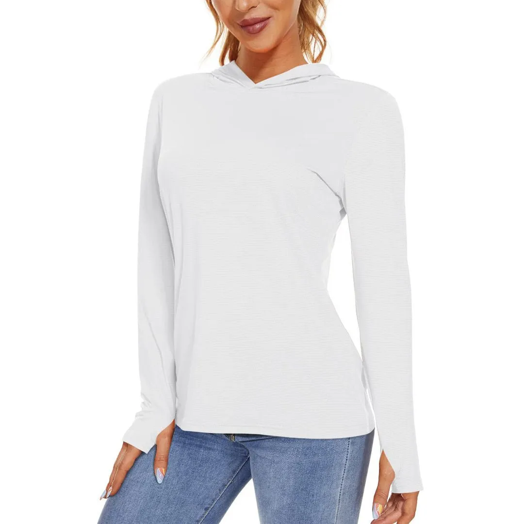 Women's UPF 50+ Sun Protection Long Sleeve Hoodies Shirts sold by Tacvasen product image thumbnail 4