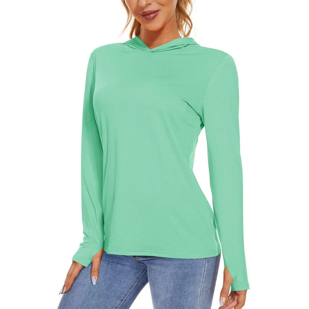 Women's UPF 50+ Sun Protection Long Sleeve Hoodies Shirts sold by Tacvasen product image thumbnail 5