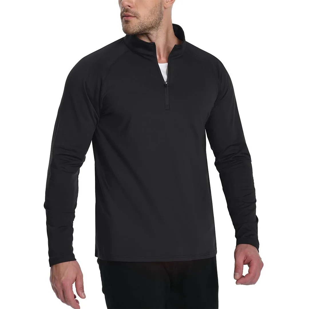 Men's 1/4 Zip Athletic Pullover Fleece Lined Sweatshirts sold by Tacvasen product image thumbnail 2
