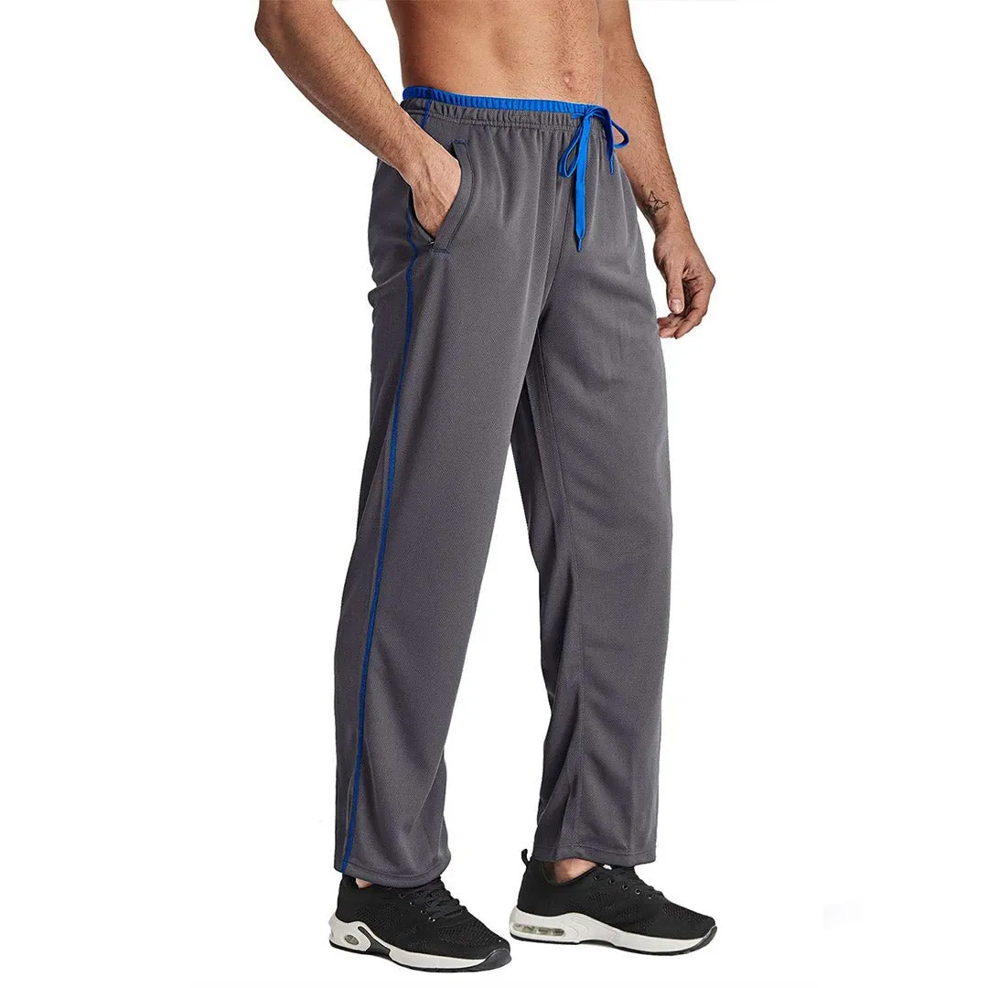 Men's Casual Open Bottom Mesh Sweatpants with Pockets sold by Tacvasen product image thumbnail 5