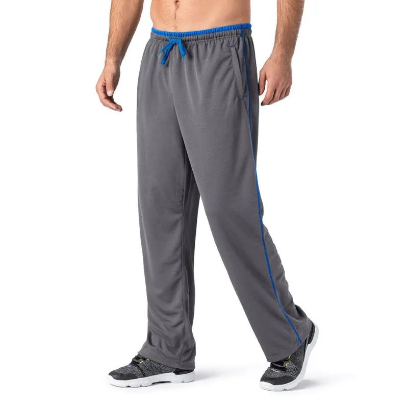 Men's Casual Open Bottom Mesh Sweatpants with Pockets sold by Tacvasen
