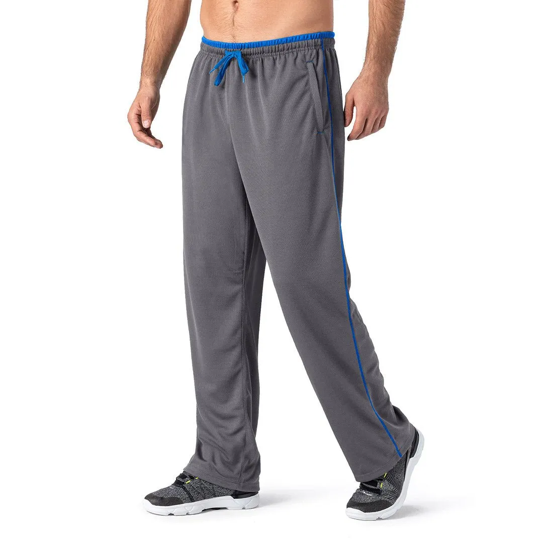 Men's Casual Open Bottom Mesh Sweatpants with Pockets sold by Tacvasen