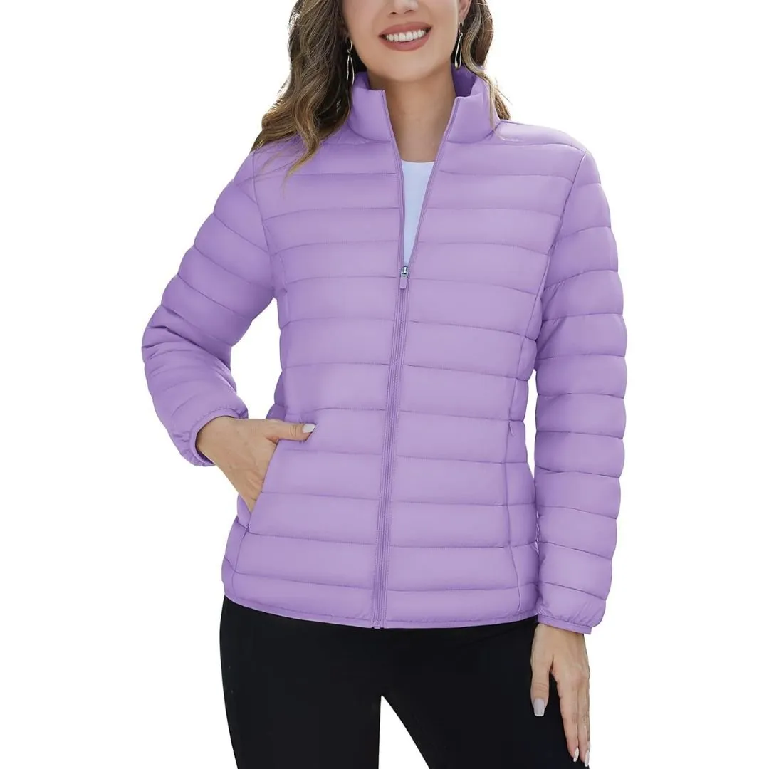 Women's Quilted Puffer Jacket Lightweight Warm Coat sold by Tacvasen