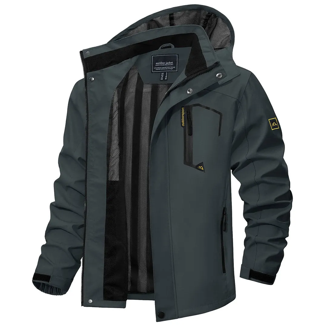 Men's Waterproof Outdoor Hiking Jacket with Zipped Pockets sold by Tacvasen product image thumbnail 5