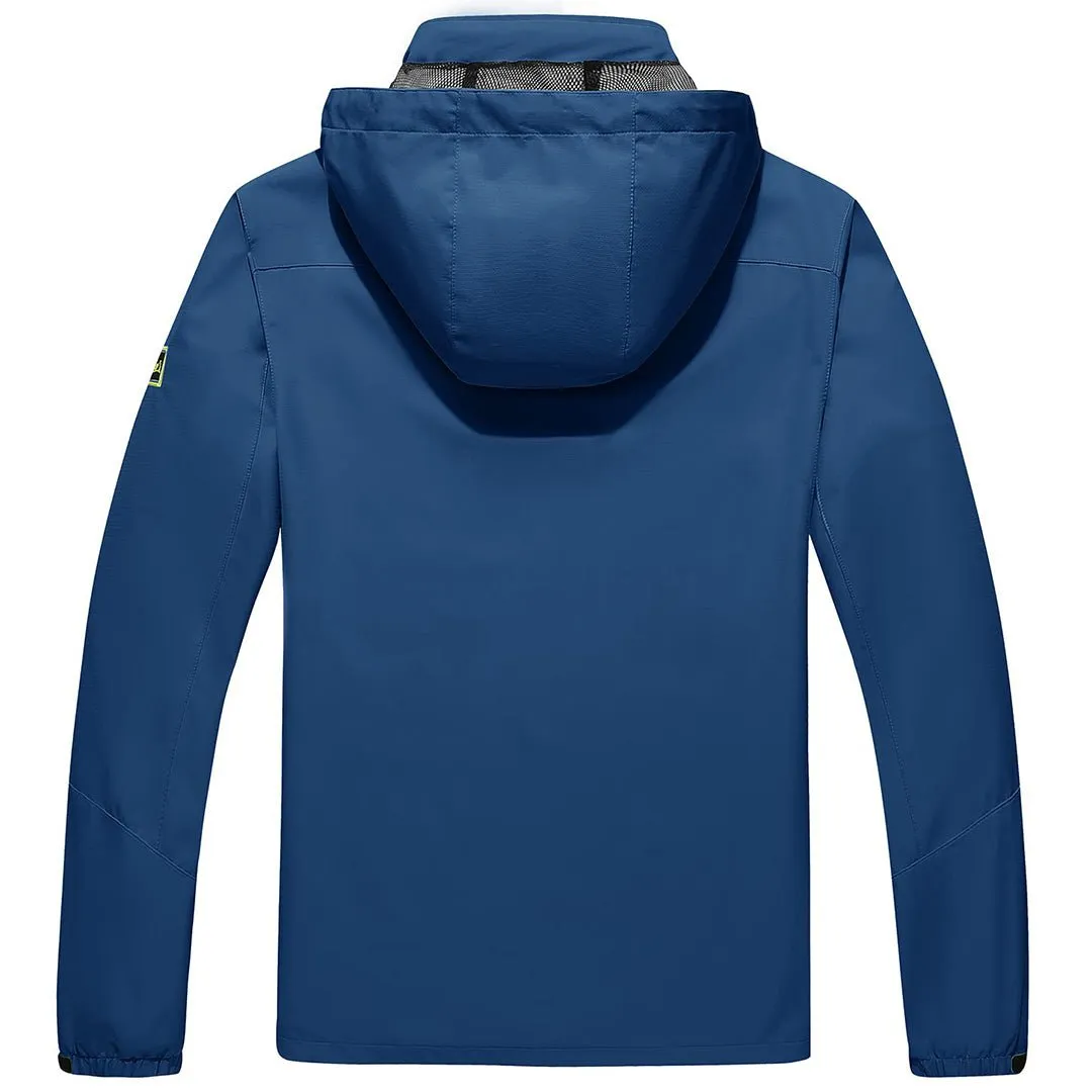Men's Waterproof Outdoor Hiking Jacket with Zipped Pockets sold by Tacvasen product image thumbnail 4