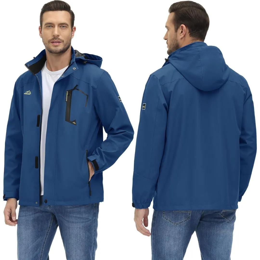 Men's Waterproof Outdoor Hiking Jacket with Zipped Pockets sold by Tacvasen product image thumbnail 2