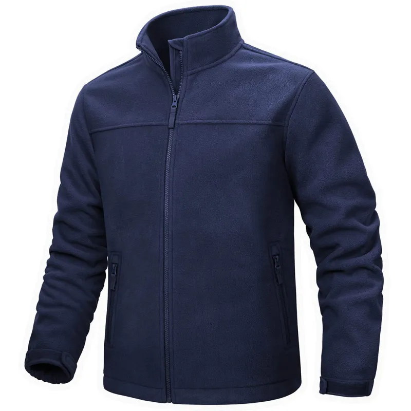 Men's Lightweight Full Zip Casual Fleece Jacket sold by Tacvasen