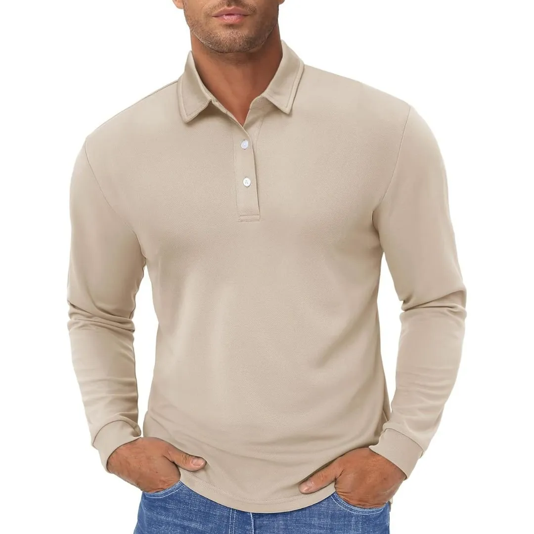 Men's Quick-Dry Long Sleeve Polo Shirt for Golf & Work sold by Tacvasen product image thumbnail 5
