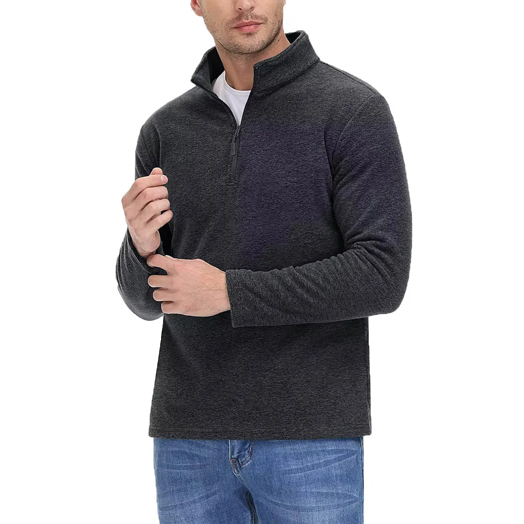Men's 1/4 Zip Fleece Athletic Pullover Sweatshirts sold by Tacvasen product image thumbnail 3