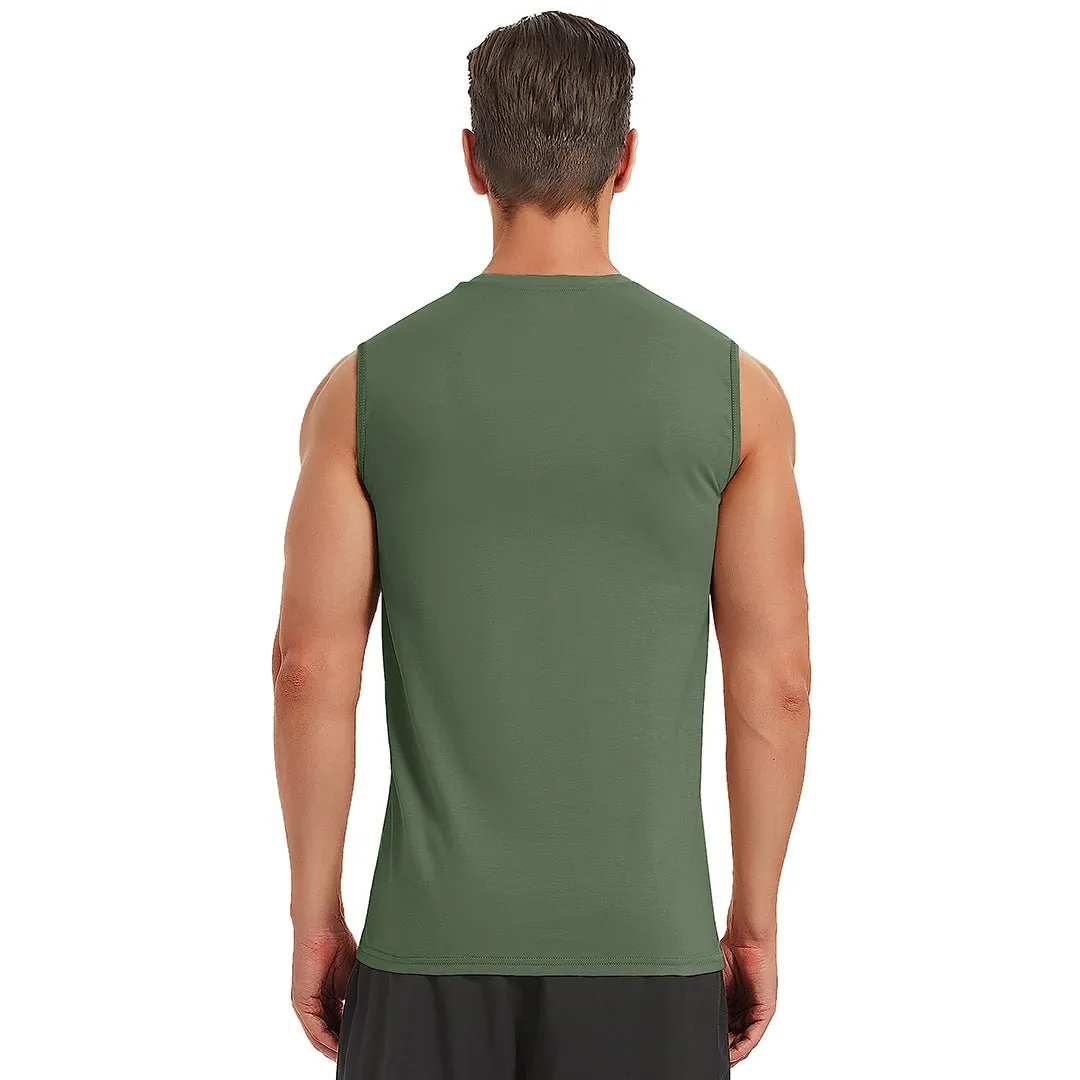 Men's Bodybuilding Tank Tops Cotton Workout T-Shirts sold by Tacvasen product image thumbnail 5