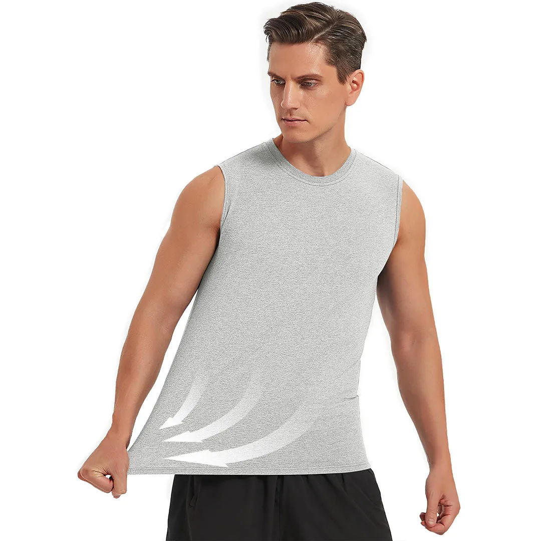 Men's Bodybuilding Tank Tops Cotton Workout T-Shirts sold by Tacvasen product image thumbnail 3