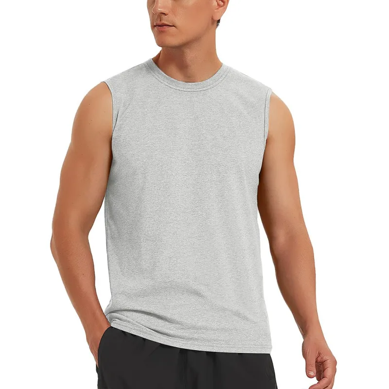 Men's Bodybuilding Tank Tops Cotton Workout T-Shirts sold by Tacvasen